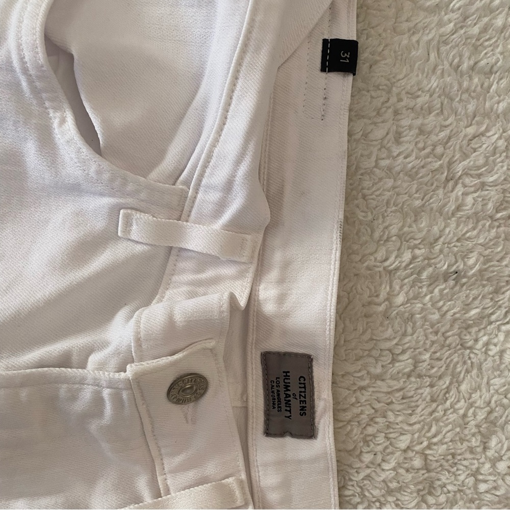Citizens of Humanity white flared jeans